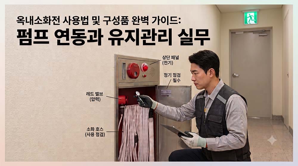 옥내소화전 사용법 구성품 및 펌프 연동 유지관리 실무