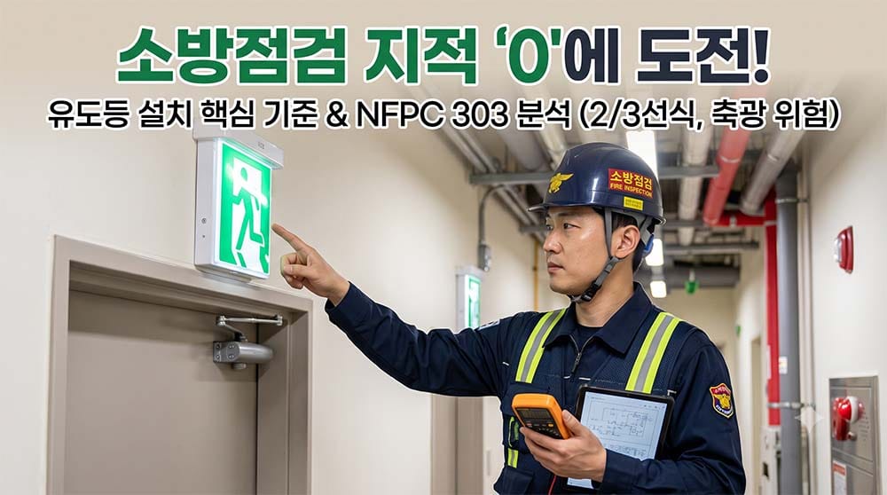 소방점검 지적 대비 유도등 설치 기준과 2선식 3선식 결선 가이드