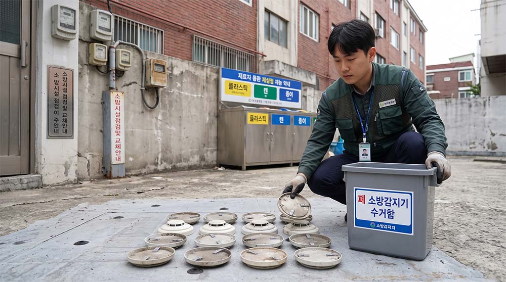 오동작 화재 감지기 안전 철거