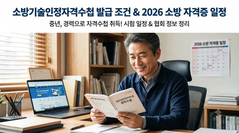 소방기술인정자격수첩 발급 조건과 2026 시험일정 공식 사이트 총정리
