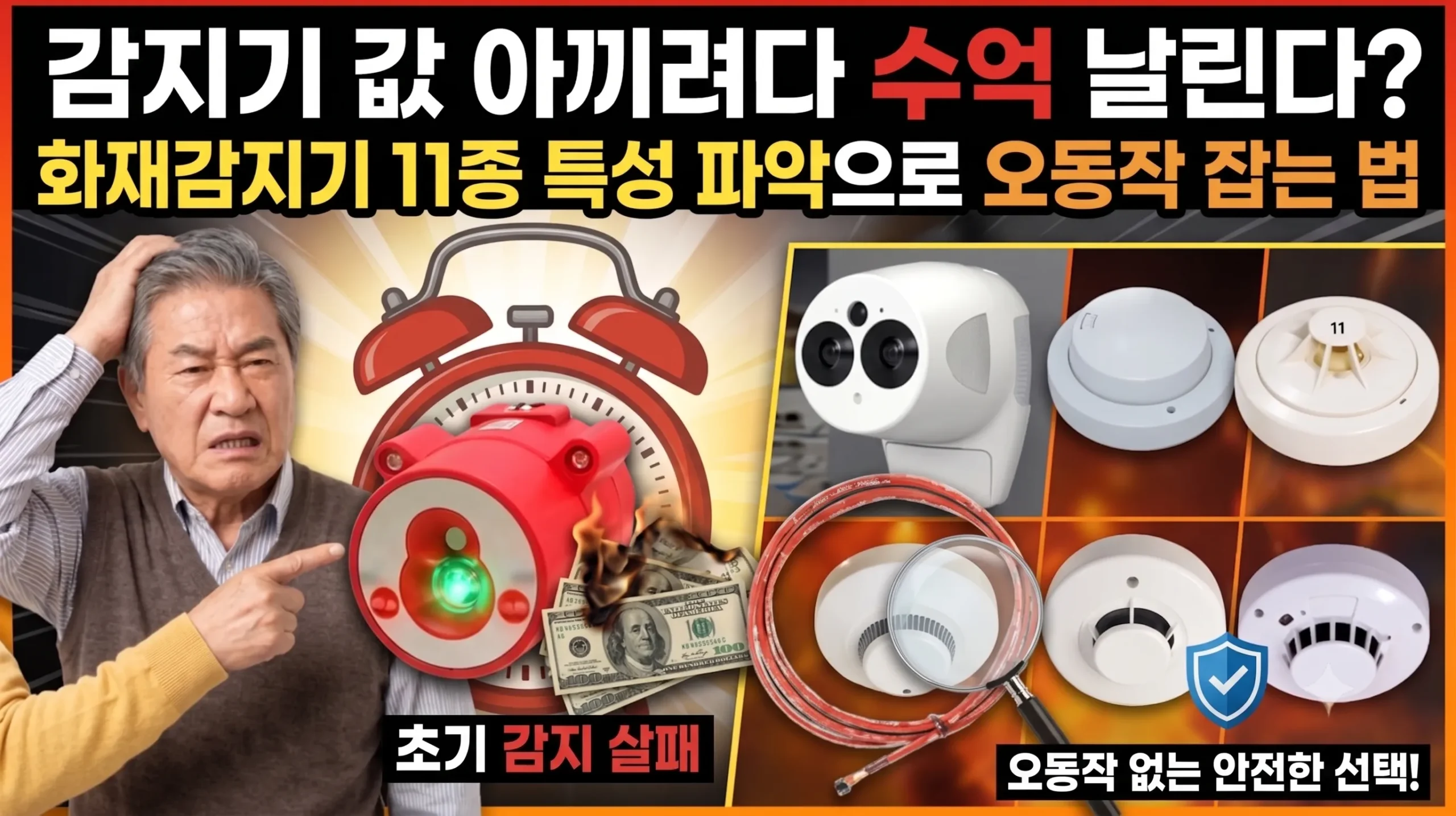 화재감지기 종류별 11종 원리 및 오동작 해결법