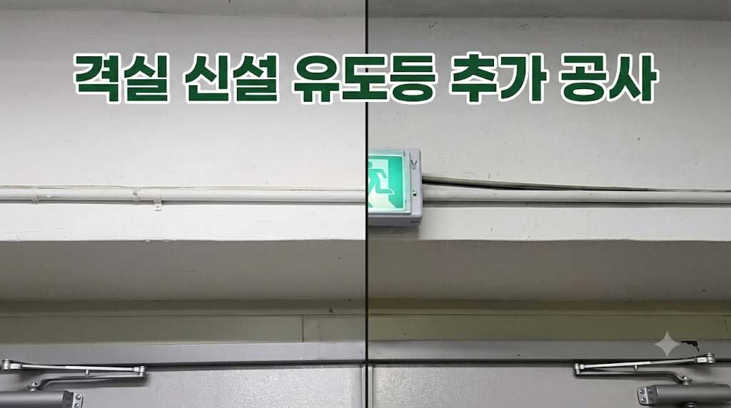 위험물 연구소 격실 증설에 따른 유도등 설치 및 강제전선관 공사