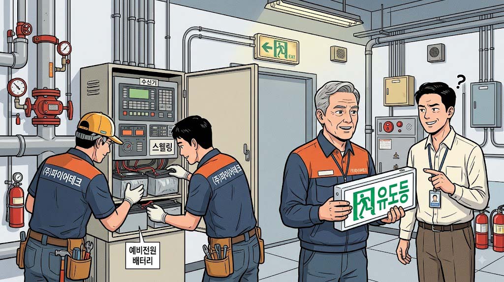 관리인 대상 소방 점검 설명
