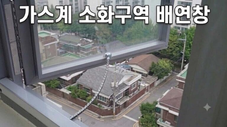 가스계 소화구역 배연창 설비