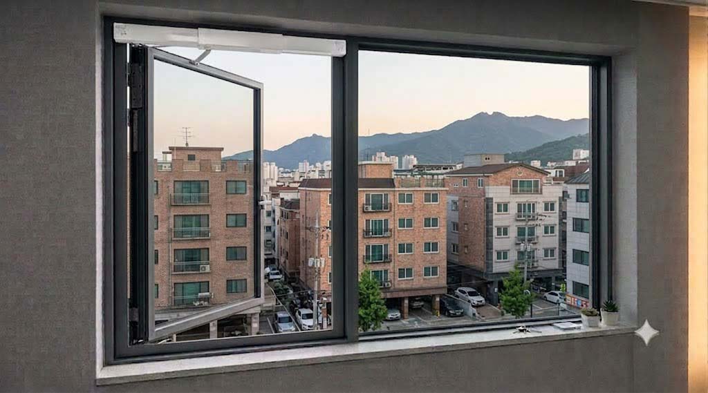 배연창 설치 완료 현장