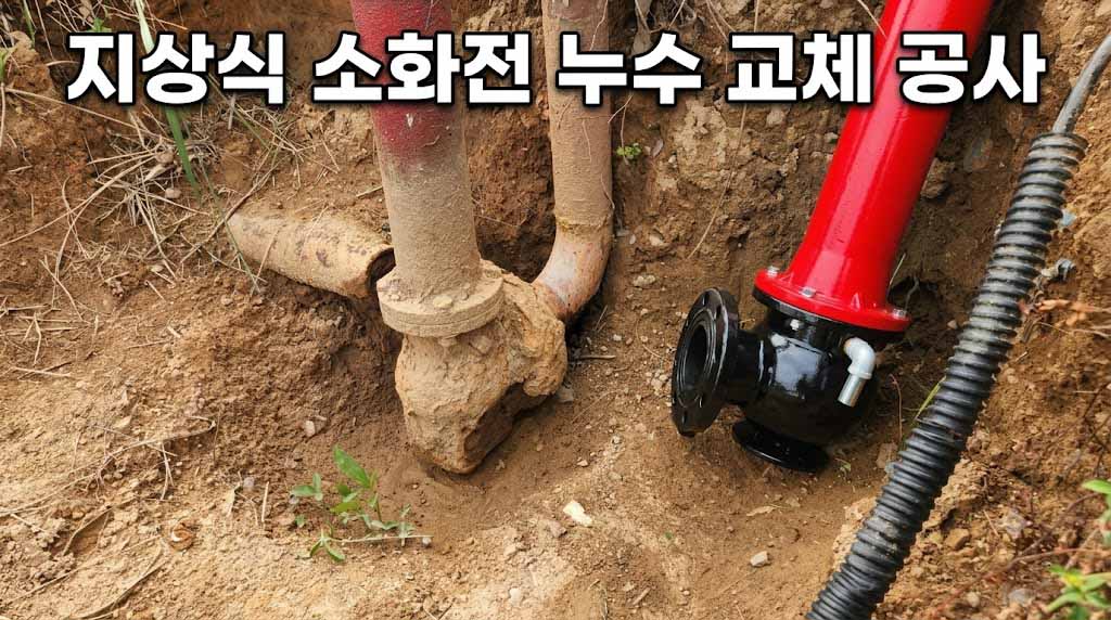 지상식 소화전 누수 점검 원리와 엘보 파이프 교체 공사 실무